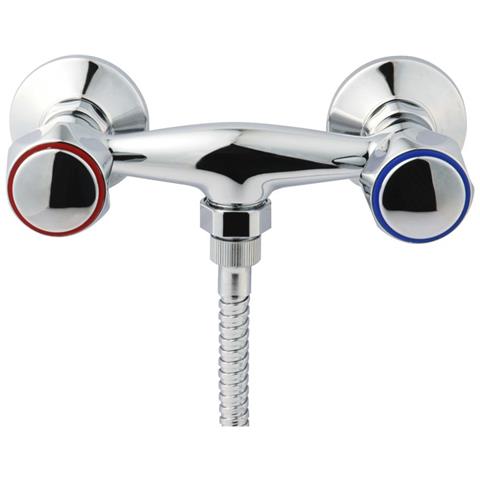 Bagno Montaggio Parete Ottone Cromato Miscelatore Maniglia Doccia - Foto 1