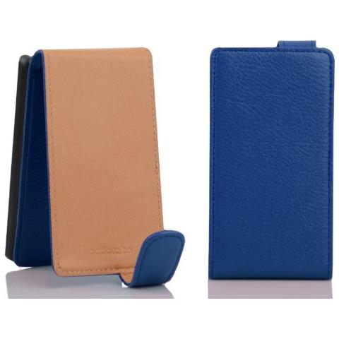 Custodia Compatibile Con Nokia Lumia 1020 In Blu Reale - Coperchio Protettivo In Design Flip Realizzato In Similpelle Testurizzata - Foto 2