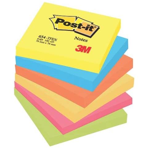 Foglietti Riposizionabili ® Notes Energy 76x76 Mm Neon Assortiti Conf. 6 Bloc. Da 100 Ff - 654-tfen - Foto 1
