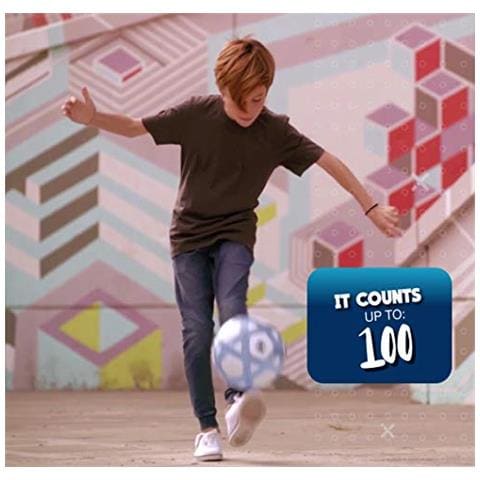 Calcio Regalo Sfera Astuta Sbcb1b I Ragazzi Femmine Bambino Di Et 34567891012 Anni Calci Conteggio Sfera Di Potere Con Incandescenza Luci E Suoni Training Ragazzi White Blue - Foto 2