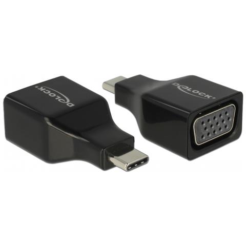 63933 USB tipo-C VGA Nero cavo di interfaccia e adattatore - Foto 1