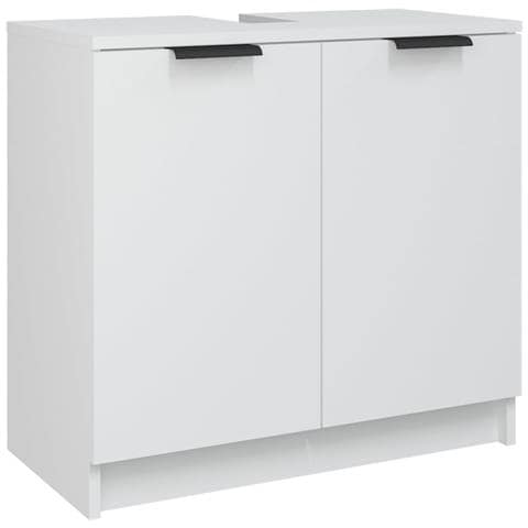 Armadietto Da Bagno Bianco 64,5x33,5x59 Cm In Legno Multistrato - Foto 1