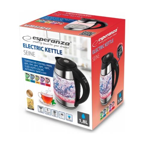 Bollitore Elettrico Esperanza Ekk026 1,7 L Nero, Trasparente 2200 W - Foto 5