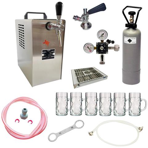 Set Completo - Spillatore Birra Jet 30 Dispenser Birra Macchina Per Birra 1-linea 35 Litri /h Incl. Bicchieri Da Birra Isar 0 3 Litri 6 Pz. Keg Type D - Foto 6