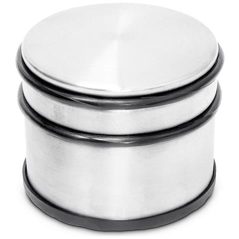 Fermaporta Ferma Porte Acciaio Gomma Antiscivolo 1,1 Kg 9 X7,5 Cm Cromato - Foto 4