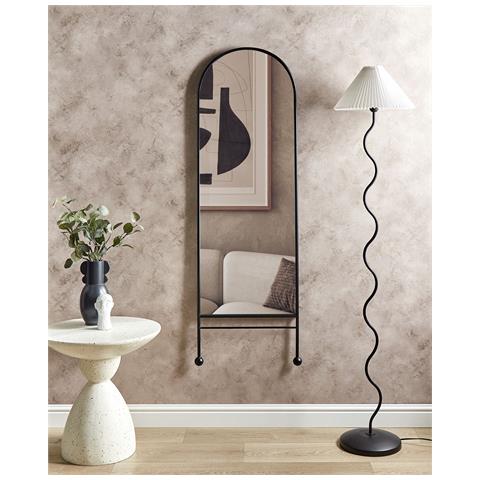 Specchio Jarnages 45 Cm 145 Cm Metallo Nero - Foto 1