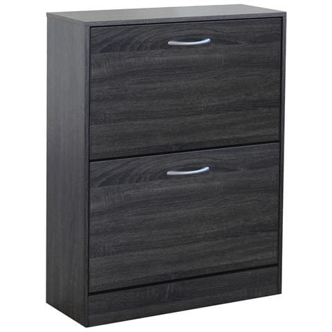 Scarpiera Da Interno A 2 Ante In Legno Cristel - Darkgrey - Foto 1