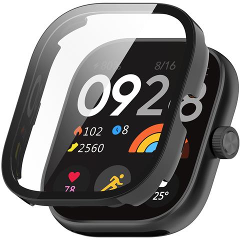 Custodia Protettiva Per Pc A Copertura Totale Per Smartwatch Compatibile Con Redmi Watch 4, Con Protezione Per Lo Schermo In Vetro Temperato Black - Foto 1