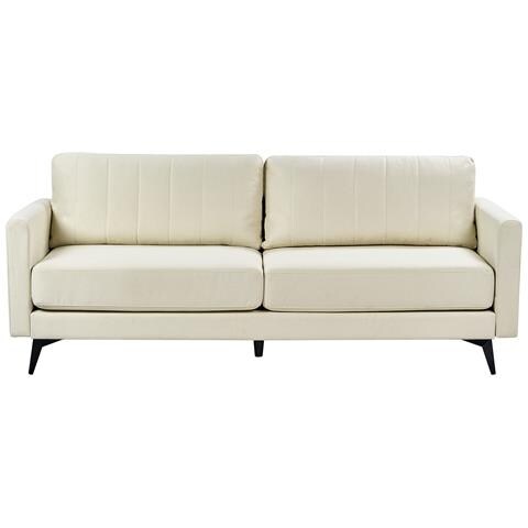 Divano 3 Posti Mala Tessuto Beige Chiaro - Foto 2