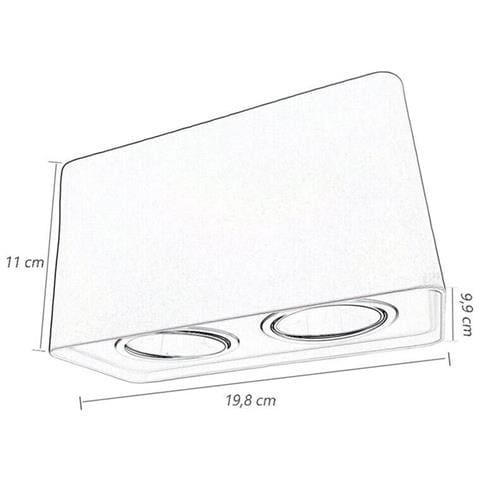 Porta Faretto Doppio Supporto Orientabile Montaggio Da Soffitto Nero P342n - Foto 7