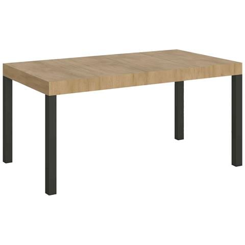 Tavolo Allungabile 90x120/224 Cm Everyday Premium Quercia Natura Telaio Antracite - Foto 1