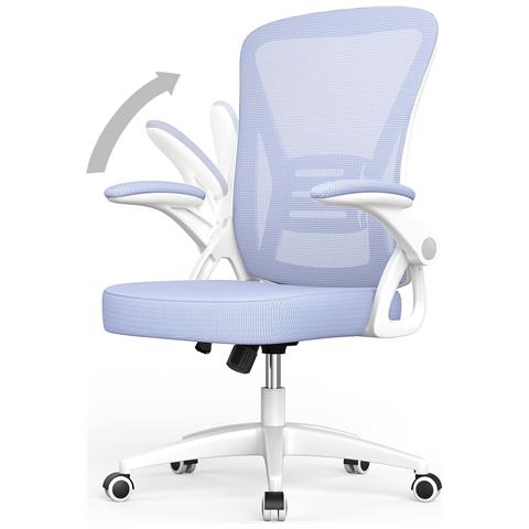 Sedia Ufficio Con Ruote Girevoli - Braccioli Regolabili Altezza Regolabile E Schienale Inclinabile - Viola - Foto 1