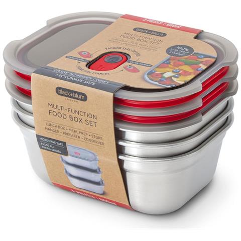 Multi-function Steel Food Box Set Small - 3pcs. - Foto 1