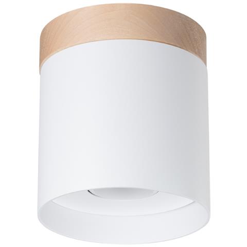 Sollux Lighting Lampada A Soffitto Rif Bianco Sl.1348 - Scandinavo Lampade Da Soffitto Bianco/legno Naturale 14x12x12 Cm - Foto 1