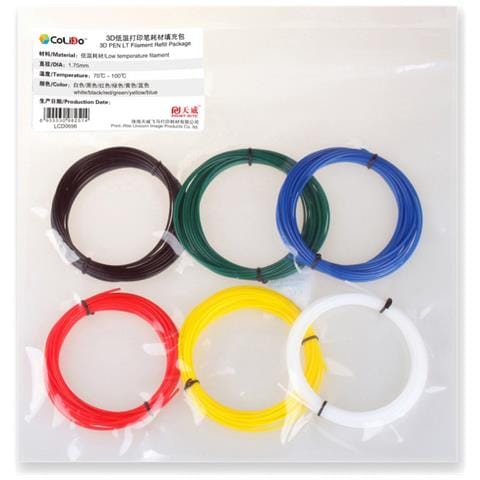 COL3D-LCD0696 materiale di stampa 3D Nero, Blu, Verde, Rosso, Bianco, Giallo - Foto 1