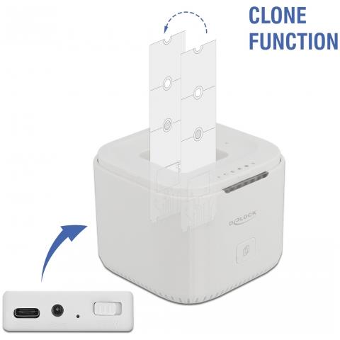 Docking Station M. 2 per 2 x M. 2 NVMe PCIe SSD con funzione di clonazione - Foto 8