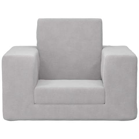 Divano per Bambini Grigio Chiaro in Morbido Peluche - Foto 10