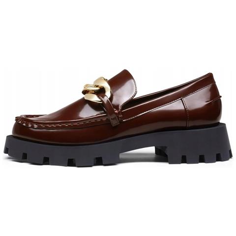 Mocassini Da Donna Con Plateau Borgogna Taglia 40 - Foto 4