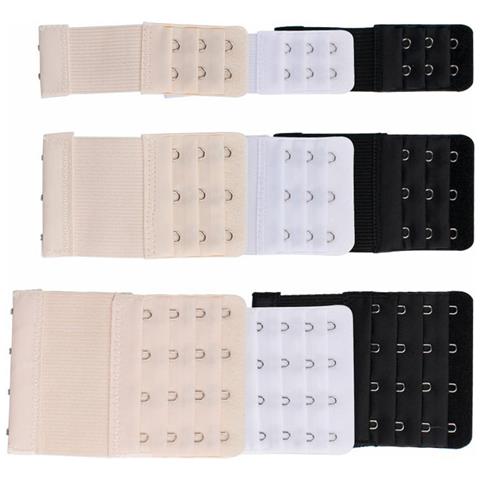 Set Di Estensori Per Reggiseno (2 Ganci, 3 Ganci, 4 Ganci), Nero, Bianco, Nudo - Foto 3