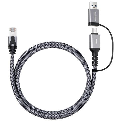 MC-RJ45USBC-01 adattatore per inversione del genere dei cavi USB-A / USB-C RJ45 Nero - Foto 2