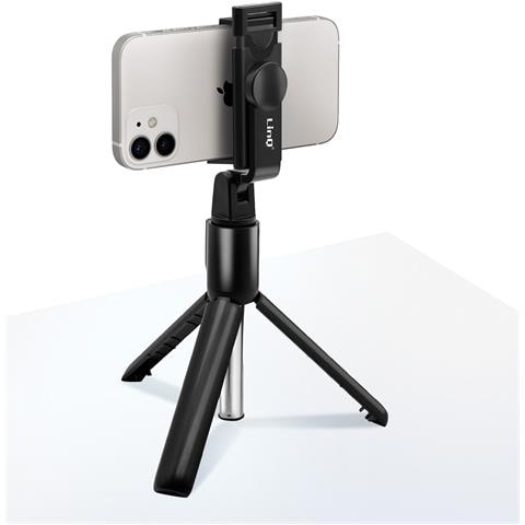 Selfie Stick Con Treppiede E Telecomando Bluetooth, Nero - Foto 2