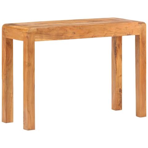 Tavolo Consolle 110x40x76 Cm Massello Acacia Finitura Ambra - Foto 2