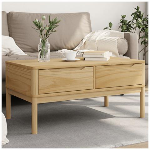 Lusso Casadino -  Tavolino Floro Marrone Cera 99x55,5x45 Cm In Legno Di Pino - Foto 8