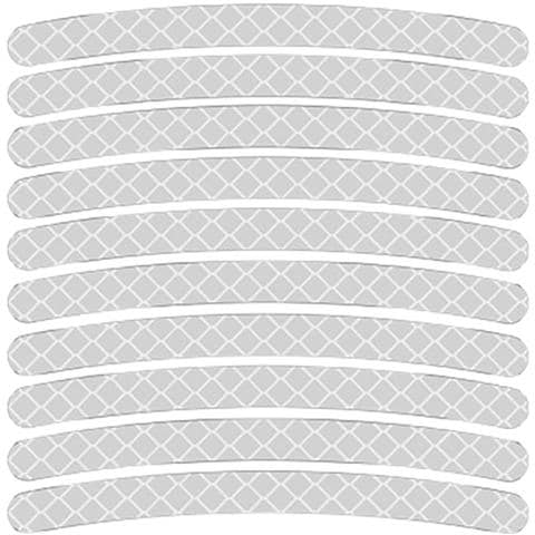 Adesivi Riflettenti Arcobaleno Per Ruote Di Bicicletta - Confezione Da 10 White - Foto 1