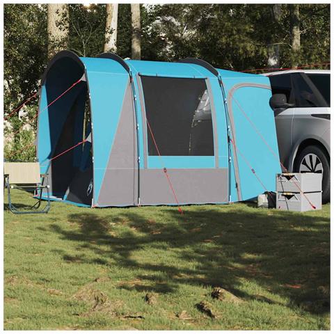 Tenda da Campeggio da Auto per 4 Persone Blu Impermeabile - Foto 2