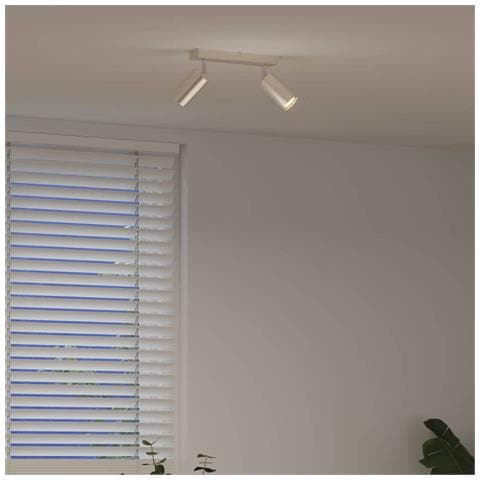 Faretto da soffitto 2 vie regolabili nichel spazzolato GU10 - Foto 10