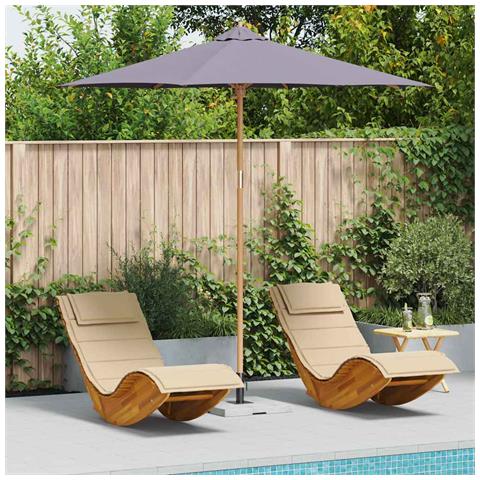 Ombrellone da Giardino Grigio Scuro 270x260 cm in Bambù - Foto 2