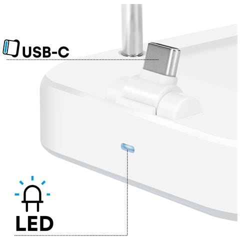 Stazione Ricarica Usb-c Wireless Per Smartphone, Apple Watch, Cuffie, Bianco - Foto 7