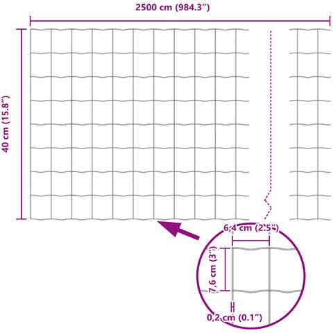 Recinzione Euro Grigia 0.4x25 m Acciaio - Foto 8