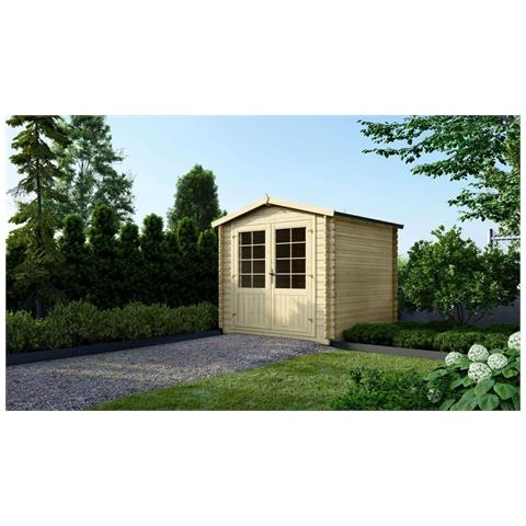 Casetta Da Giardino In Legno - 6.25m2 - 2.5x2.5m - 28mm - Colore: Naturale - Foto 1