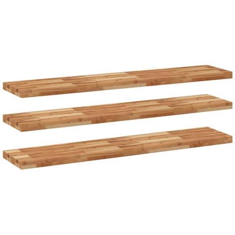 Mensole Da Parete 3 Pz 160x30x4 Cm Legno Acacia Rifinito A Olio - Foto 1