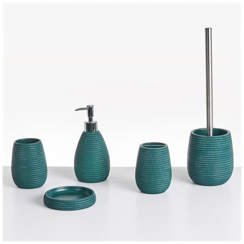 Set Da 5 Accessori Per Il Bagno Quilca Foglia Di Tè - Foto 2