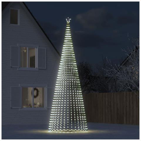 Albero di Natale a LED 1544 LED Bianco Freddo 500 cm - Foto 2