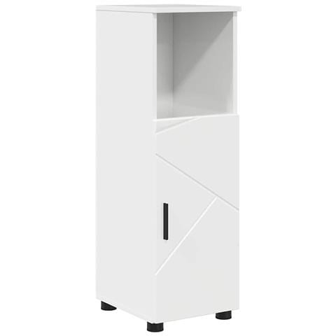 Mobile da Bagno Bianco lucido 30 x 35 x 95 cm Legno multistrato - Foto 1