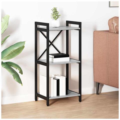 Libreria Grigio sonoma 40 x 30 x 83 cm Legno multistrato - Foto 2