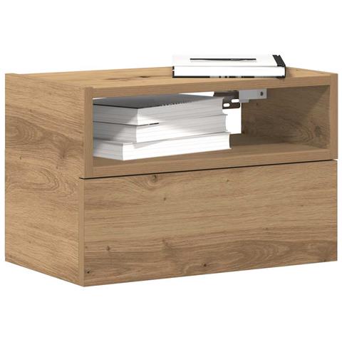 Comodini a Muro 2 pz Rovere Artigianale 45x26x28,5 cm - Foto 2