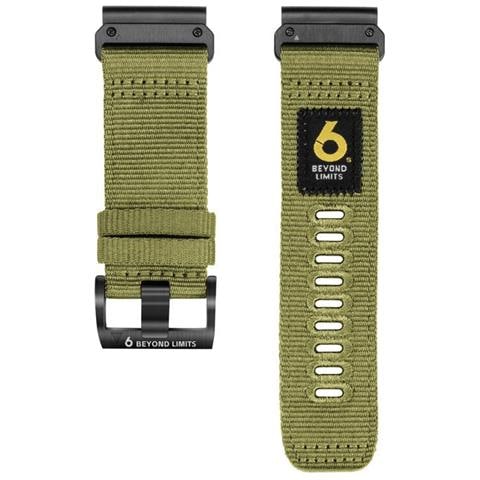 Cinturino In Nylon A Sgancio Rapido Compatibile Con Garmin Fenix 8/7x / 6x /epix Pro Green 22 Mm - Foto 1