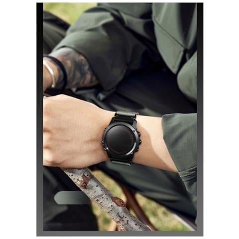Cinturino In Nylon A Sgancio Rapido Compatibile Con Garmin Fenix 8/7x / 6x /epix Pro Green 22 Mm - Foto 5