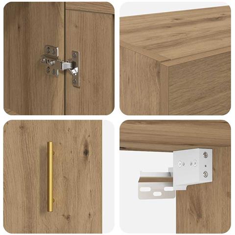 Pensile Rovere artigianale 69,5 x 34 x 90 cm Legno multistrato - Foto 9