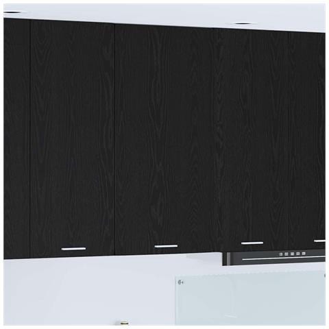 Armadio pensile Riga Rovere Nero e Bianco 50 x 31 x 100 cm - Foto 2