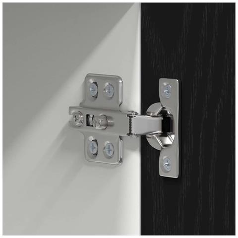 Armadio pensile Riga Rovere Nero e Bianco 50 x 31 x 100 cm - Foto 9