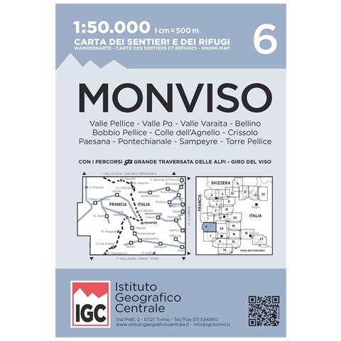 Carta n. 6 Monviso 1:50.000. Carta dei sentieri e dei rifugi - Foto 1