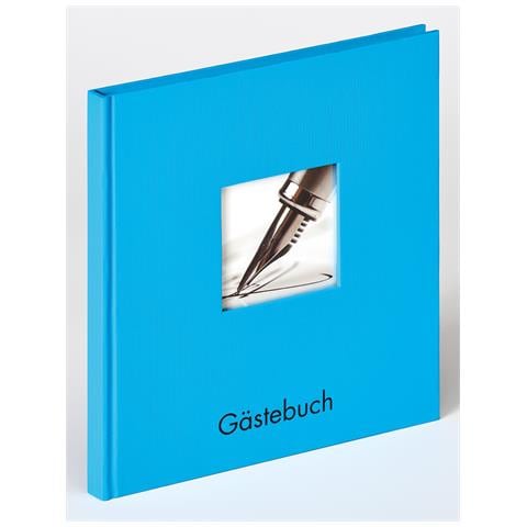 Libro Degli Ospiti Fun, Blu Oceano, 23x25 Cm - Foto 1