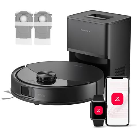 Q10 S5+ Set Robot Aspirapolvere con Stazione, 10.000Pa, Panno Sollevabile, Pulizia VibraRise 2.0 (3000 volte /min), Anti-groviglio, Evitamento degli Ostacoli, Strategie dei Tappeti, APP,Nero - Foto 1