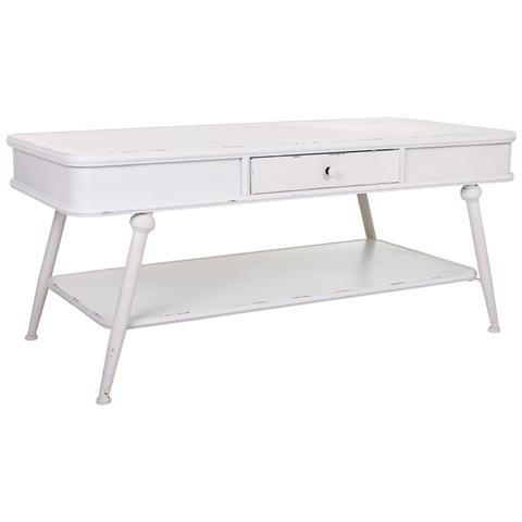 Tavolino In Metallo Bianco 120x60x53h - Foto 1