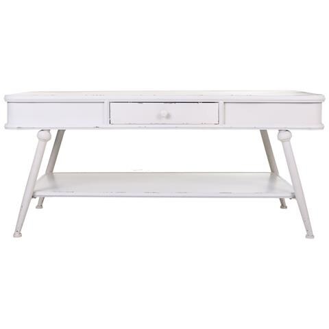 Tavolino In Metallo Bianco 120x60x53h - Foto 2